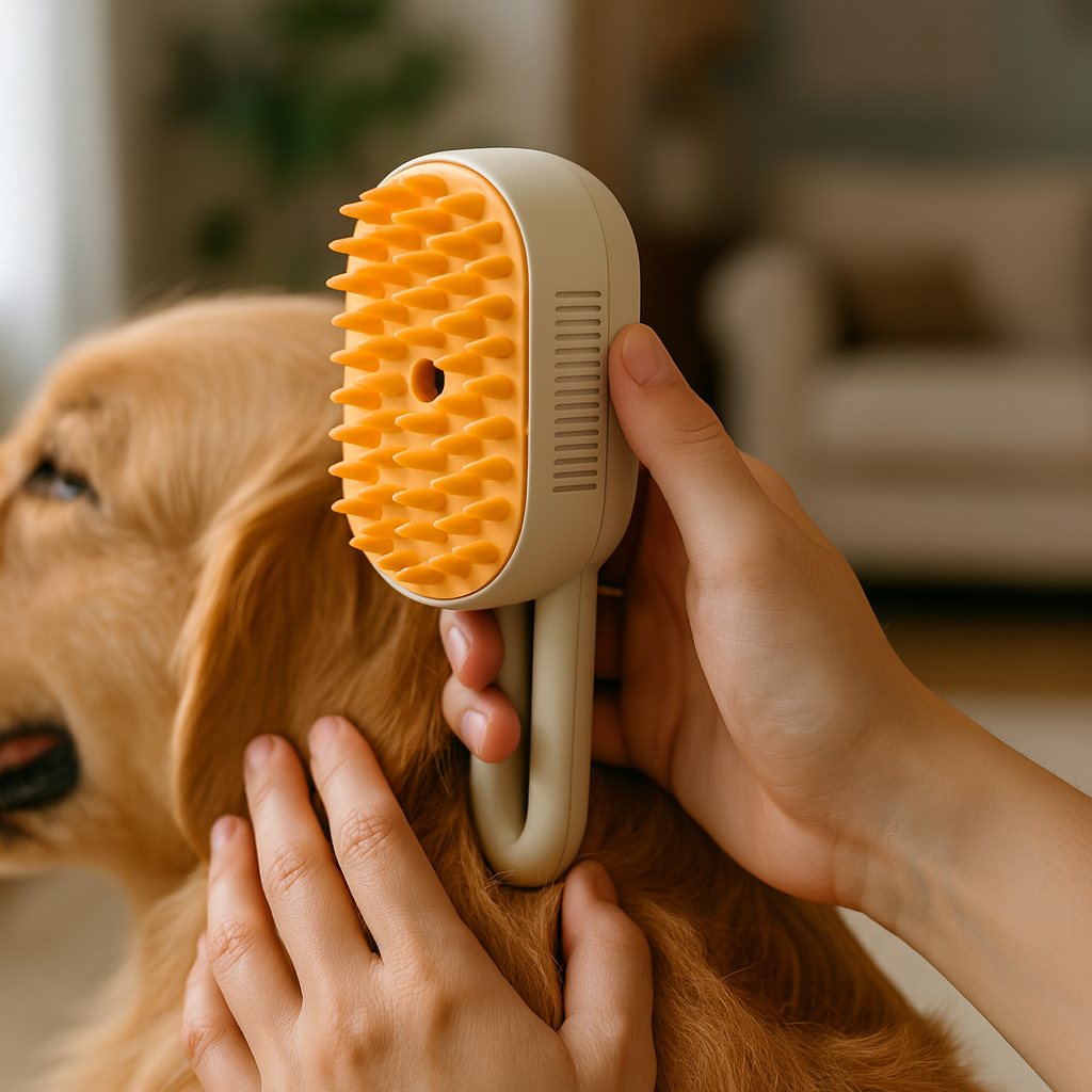 Dog Grooming Brush – Detangle, Massage & Clean